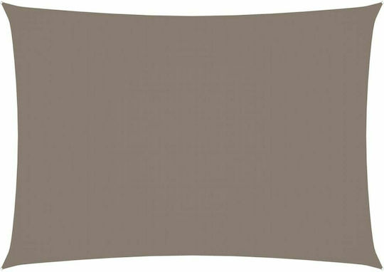vidaXL Rectangular Shade Sail Brown With Hoop & with PU Coating 2x4.5m Rectangle made of Oxford fabric
