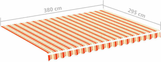 vidaXL Τεντόπανο Πολύχρωμο με Επίστρωση PU 3x4m