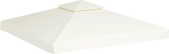 vidaXL Square Cover for Kiosk White With Hoop & with PVC Coating 3x3m 310gr/m²