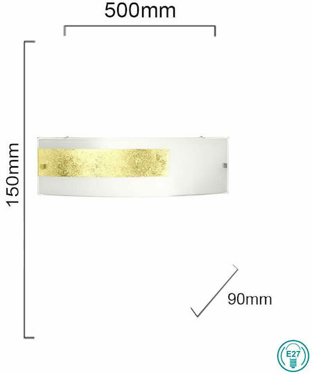 Ondaluce Deckenleuchte 50cm Gold mit Fassung E27