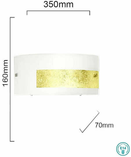 Ondaluce Deckenleuchte 35cm Gold mit Fassung E14