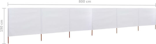 vidaXL în Culoarea Alb 1.6x8.0m