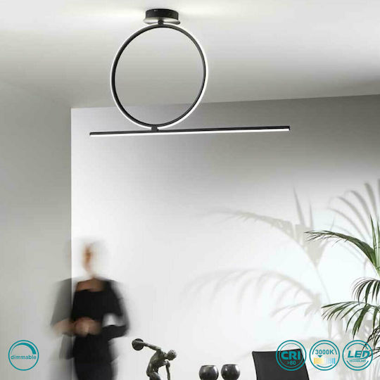 Ondaluce Pl.Acrobat.50/Silver Deckenleuchte 100cm Silber mit Integrierter LED