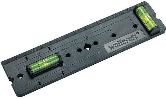 Wolfcraft 4050000 Kunststoff Wasserwaage 18.5cm mit 2 Augen