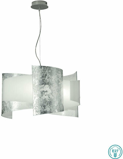 Ondaluce So.2021/Fa Pendant Light Silver with Socket E27 62cm