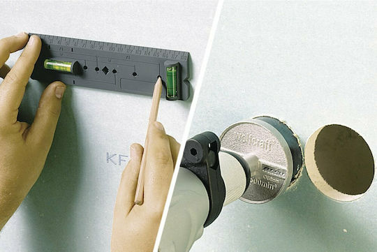 Wolfcraft 4050000 Kunststoff Wasserwaage 18.5cm mit 2 Augen