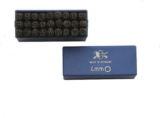 Donges Embossed Letters Latin Alphabet 3mm 30-530003-0 Stamped Letters Hand Tool Set 27pcs