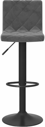 Hocker Bar mit Rückenlehne & Höhenverstellbar Dark Grey 2Stück 40x43x90-111cm