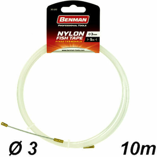 Benman Plastic Outer Coating Electrician Fish Tape with Steady Edges 3mm/10m