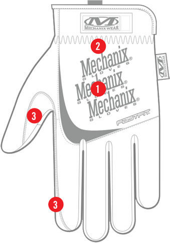 Mechanix Wear Fastfit Γάντια Εργασίας Μαύρα Συνθετικού Δέρματος