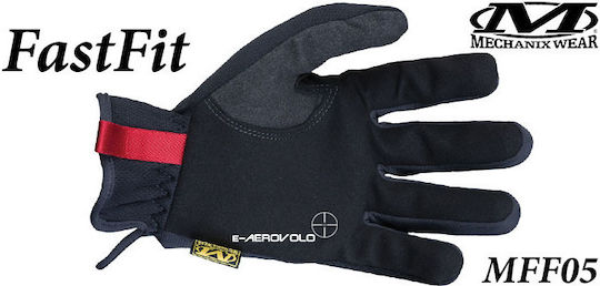 Mechanix Wear Fastfit Γάντια Εργασίας Μαύρα Συνθετικού Δέρματος