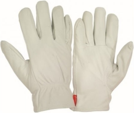 Benman Waterproof Gloves for Work Driver White Leather Guide 1pcs