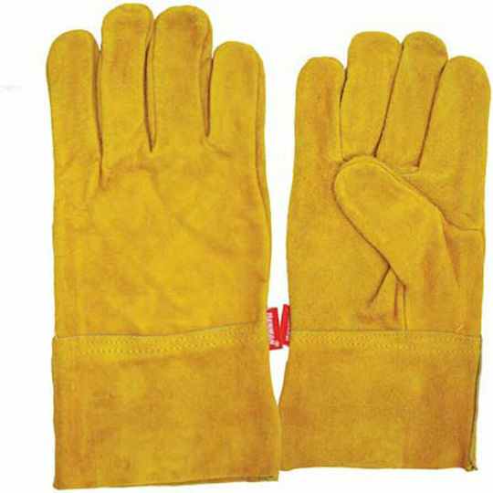 Benman Gloves for Work Welding Brown Leather 1pcs