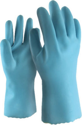 Kapriol Top Rubber Gloves for Work Blue Latex/Cotton GEO234 for Spraying