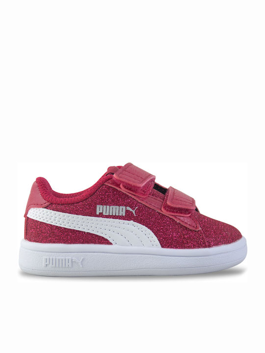 Smash V2 Glitz Glam V Παιδικά Sneakers με Σκρατς Κόκκινα