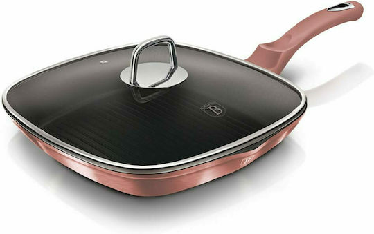 Berlinger Haus i-Rose Collection Grill With Lid made of Aluminum with Stone Coating 28cm
