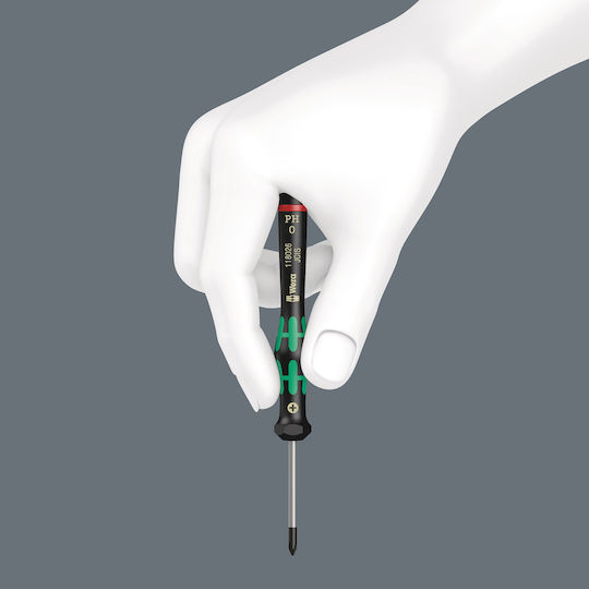 Wera 2050 Precision Screwdriver Cross Size PH0x60mm