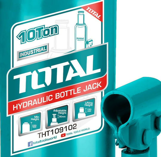 Total Hydraulic Car Jack with Lifting Height up to 46cm and Lifting Weight up to 10 Tons