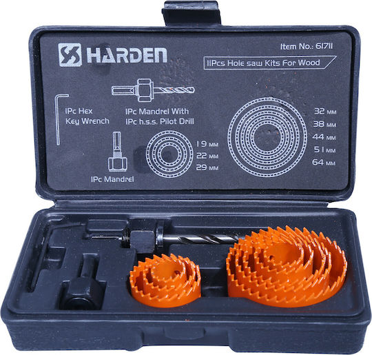 Harden Hole Saw Kit for Wood, Metal and Plastic 1000gr