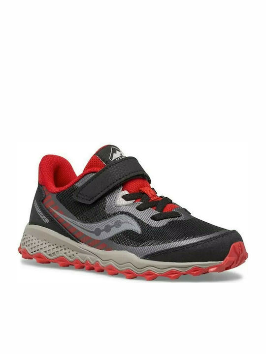 Kids Waterproof Leather Hiking Shoes Peregrine Shield Black SK265108