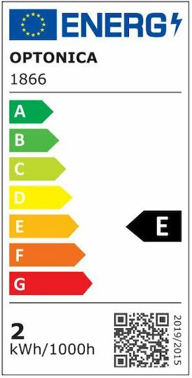 Optonica SP2-A2 LED-Lampe 2W 76mm für Fassung E27 und Form G45 Warmes Weiß 200lm