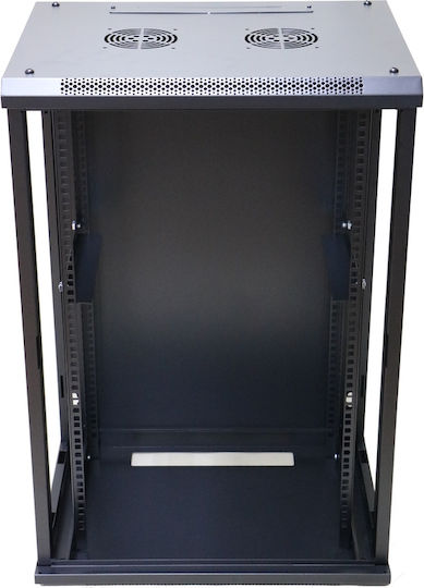 Extralink Επιδαπέδια Καμπίνα Rack 15U 60x45cm Μαύρο EX.14329
