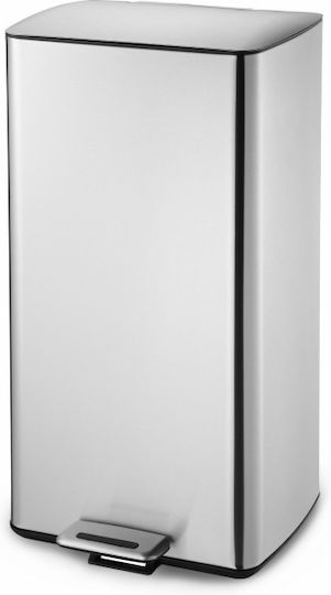 Delta Cleaning Metallic Waste Bin 30lt with Pedal Inox