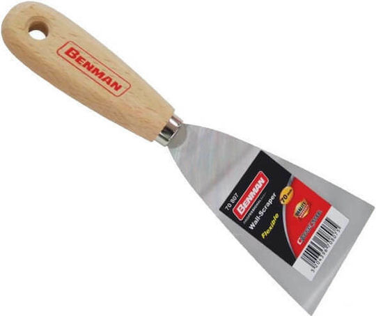Benman Joint Knife Metallicός 20mm with Wooden Handle 70802