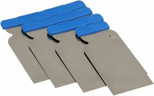 Toolcraft Trowler Spatula Metallic with Plastic Handle Set 4 Pieces 85-600