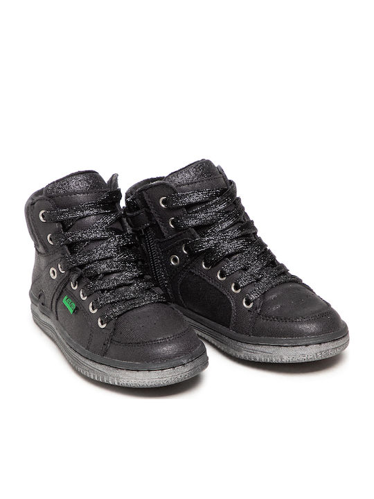Lowell Παιδικά Sneakers High Ανατομικά Μαύρα