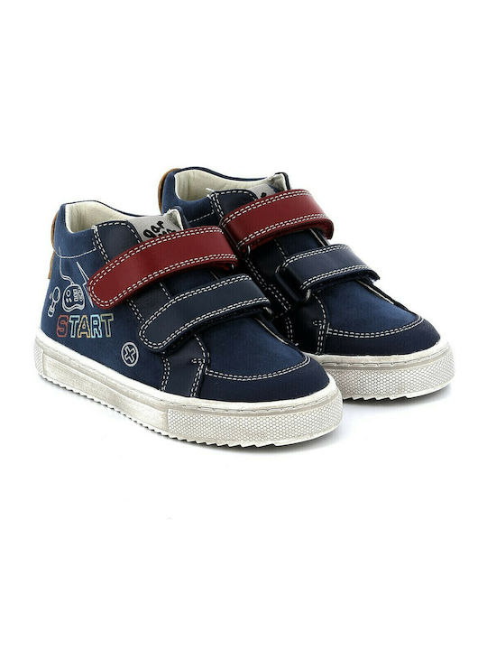 Παιδικά Sneakers High Ανατομικά με Σκρατς Μπλε