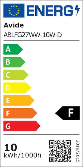 Avide ABLFG27WW-10W-D Bec LED 10W pentru Soclu E27 și Formă A60 Alb cald 1040lm Reglabil în intensitate