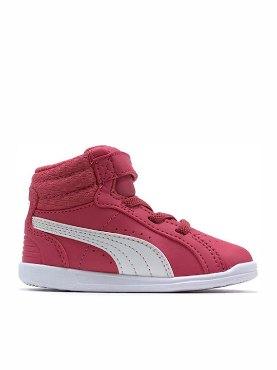 Ikaz Mid Παιδικά Sneakers High με Σκρατς Φούξια