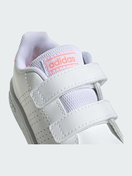 Vorteil ADVANTAGE Kinder Sneakers mit Klettverschluss Cloud White / Acid Red