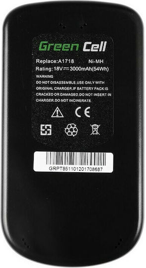 Green Cell Tool Battery 18V with Capacity 3Ah