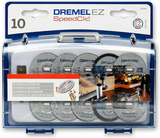 Dremel Σετ Εξαρτημάτων Κοπής Ez Speedclic SC690 Δίσκος Κοπής Μετάλλου 38mm 10τμχ