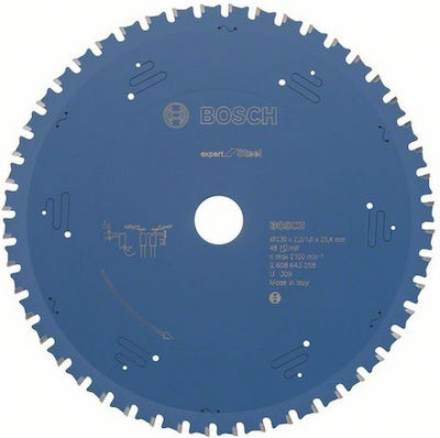 Bosch 2608643058 Cutting Disc Metal 230mm with 48 Teeth 1pcs