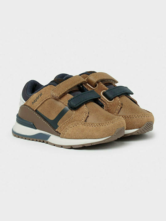 Kinder Sneakers mit Klettverschluss Tabac Braun