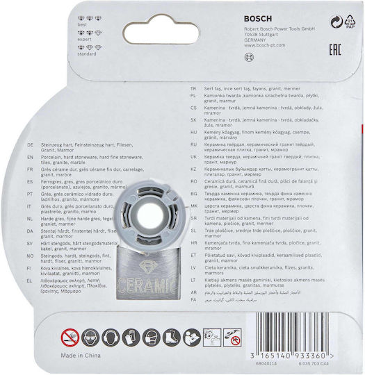 Bosch Diamantscheibe X-Lock Standard Ceramic Schneidscheibe Baumaterialien 125mm