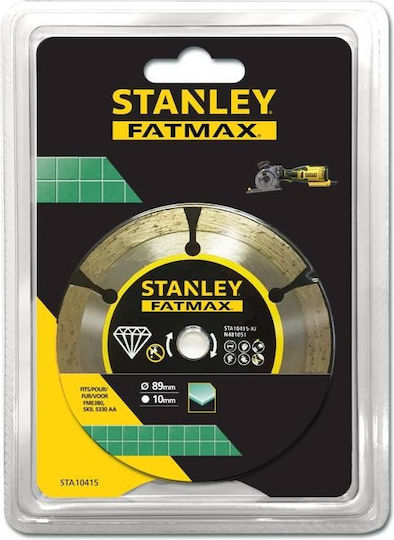 Stanley Δίσκος Κοπής Δομικών Υλικών με 24 Δόντια 89mm