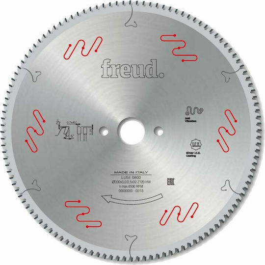 Freud Cutting Disc for Aluminum & Non-Ferrous Metals 300mm Cutting Disc Metal Hole Diameter 300mm 1pcs
