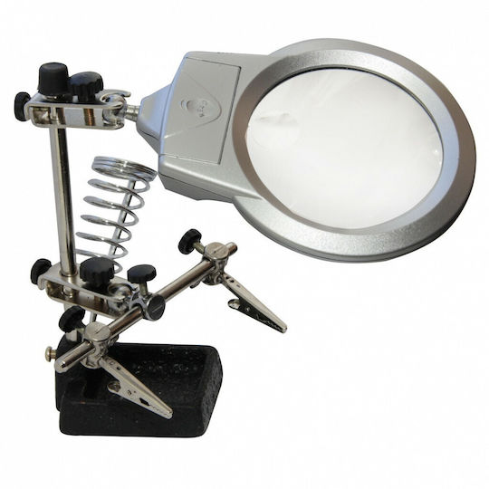 MG-16129A Power Tool Stand mit Vergrößerungs-Taschenlampe, Led-Beleuchtung und Krokodilplattenhalterung Lötkolben