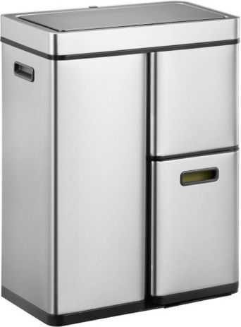 Eko Coș Mirage Plus De Reciclare Din Oțel Inoxidabil Cu Senzor Argintiu 58.5lt