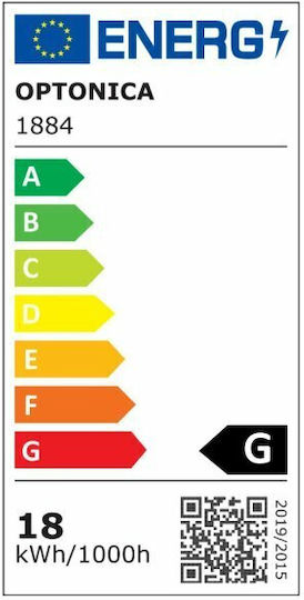 Optonica Λάμπα LED 18W 162mm για Ντουί E27 και Σχήμα G120 Ψυχρό Λευκό 1440lm