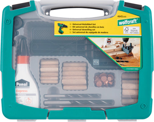 Wolfcraft Set Dowels General Use 79pcs 4645000