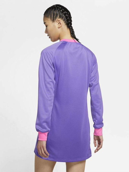 Jordan Mini Athletic Dress Long Sleeve Wild Violet
