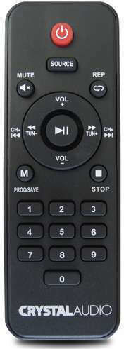 Crystal Audio Ηχοσύστημα 2.0 HBT 381252, HBT1 30W με CD / Digital Media Player και Bluetooth Μαύρο