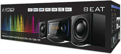 NOD Ηχοσύστημα 2 MHS-001BL 30W cu CD / Media digitale Player și Bluetooth Negru