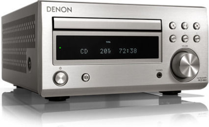 Denon Ηχοσύστημα 2.0 D-M41 RCD-M41 PS + SC-M41 BL 60W με CD / Digital Media Player και Bluetooth Ασημί