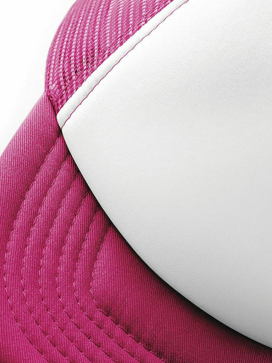 B645 Jockey με Δίχτυ και Ίσιο Γείσο Fuchsia / White